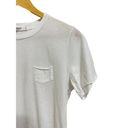 Stateside  White Basic Pocket Supima Cotton Crew Neck cropped Shirt Small Photo 1