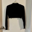 Justice Sparkly Black Cropped Knit Sweater Photo 1