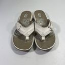 Clarks Collections by  Gray White Flip Flop Thong Slip On Sandals US Size 7 Photo 1