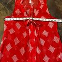 Xhilaration  Red and White Sheer Top with Neck Bow Size XS Photo 5