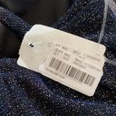 Midnight Doll  V-Neck Strappy Back Glitter Ruched Bodycon Dress Navy 3 Junior NWT Photo 5