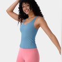 Halara  Cloudful™ Padded V‎ Neck Plain Tank Top NWT XS Photo 0