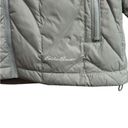 Eddie Bauer  Womens Jacket Coat Small Gray Quilted Goose Down Puffer Packable Photo 3