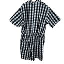 Press Big Bud  Short Sleeve Jumpsuit Size 6XL Gingham Romper Cotton Black White Photo 3