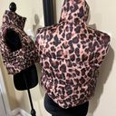 Animal Print Bomber Vest Leopard Crop Vest Jacket Cover Up Fall Coat Trench Multi Size XS Photo 3