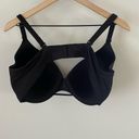 Hanes  Black Bra With Underwire Comfortable Sides Size 2XL Hook In Back Soft Photo 1