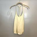 Mango NWOT  Cream Satin Scoop-neck Sleeveless Racerback Minimalist Tank Top XS Photo 2