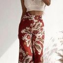 ZARA  Linen Blend Floral Printed Wide Leg Pants Photo 0