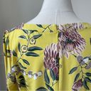 Loft  Yellow Floral Long Sleeve Shift Dress 4 Photo 5