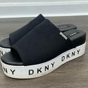 DKNY  Carli Slide Sandals Black Y2K Platform Shoes Size 9 Photo 0