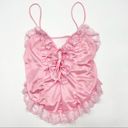 Vintage Teddy Lingerie Pink Ruffles Lace Photo 0