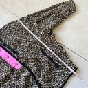 American Eagle  Outfitters Leopard Print Neon Pink Fleece Bomber Jacket Size M Photo 12