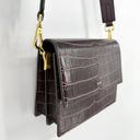 JW Pei  Mini Flap Crossbody Bag Brown Croc Embossed Photo 5