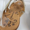 Bare Traps Womens Sandals Size 6.5 Brown Leather Slip-On Strappy Wedge Heels Photo 2