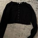 Audrey 3+1 Black Cropped Sweater Photo 0