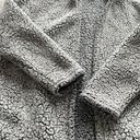 Fuzzy Hooded Jacket Gray Photo 1