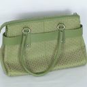 Talbots  Green Structured Leather Tote Handbag Photo 1