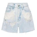 Good American NWT  90s Shred Denim Shorts Size 16 Light Wash distressed High Rise Photo 0