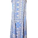 Loft NWT  Bandana Print Slip Dress Blue white sz 8 Photo 0