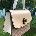 Coach Parker Top Handle In Signature Canvas With Rivets Photo 3