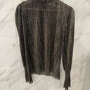 L'AGENCE  PAOLA LONG SLEEVE TURTLENECK BLOUSE - GOLD METALLIC top Photo 9