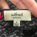 Wilfred  Aritzia Silk Tank Top Camisole Purple Print Medium Photo 6