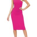 Dress the Population NWT  Martine Pink Ruched Midi Dress Photo 0