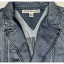 Tommy Hilfiger Womens  Denim One Button Blazer Jean Jacket Cotton Size M Photo 1