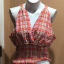 Pilcro  plaid sleeveless blouse nwt Photo 4