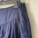 American Eagle  Navy Blue Pleated Fit Flare Beaded Lined Full A-Line Skirt size 2 Photo 3