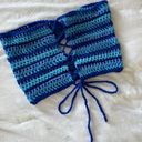 Handmade Crochet Twist Tube Top Blue Photo 2