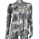 XCVI  Tie Dye Print Women's Top Small Long Sleeve Blouse Top Flowy Scoop Neck Photo 44