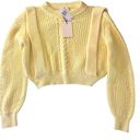 Industry  Yellow Puff Sleeve Sweater Size M NWT Photo 5