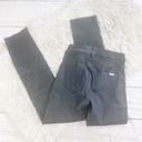 White House | Black Market  WHBM Genuine Black Leather Slim Ankle Pants Size 00 Photo 6