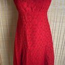 Donna Morgan Red Strapless Eyelet  Dress Photo 0