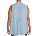 Terra & Sky  Blue Denim Sleeveless Top(Size 2X) Photo 1