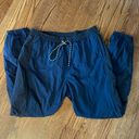 Lululemon  Vintage Navy Black Track Pants Drawstring Pockets Zipper Ankles Sz 10 Photo 0