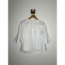 Addie Pompander Place  Cotton Poplin Blouse XS White Peplum Tuckernuck Photo 4