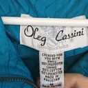 Oleg Cassini Vintage 90s  Jacket Turquoise Zip Up M Photo 2