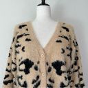 Lulu's Fierce Heart Beige Leopard Print Eyelash Knit Cropped Cardigan Tan Photo 3