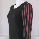 Luxology  Dress Black & Red Striped Sleeves Midi, Size S NWT Photo 10