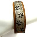 American Eagle  silver tone  and brown leather bracelet Photo 5