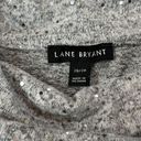 Lane Bryant Silver Sequin Embellished Cowl Neck Sweater Plus Size 26 / 28 Photo 2