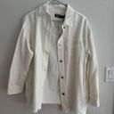 ZARA WHITE BUTTON UP OVERSIZED JACKET with tags Photo 0