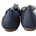 Rothy's Rothy’s charcoal blu gingham black& white bow detail pointed flats 9.5 gorgeous Photo 2