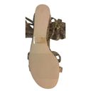 Chadwick's Womens  Brown Snake Print T Strap Wedge Low Heel Buckle Sandals Size 9M Photo 4