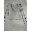 Heart & Hips Hearts And Hips Women's T-Shirt Size Medium Hooded Crop Top Heather Grey‎ Photo 4