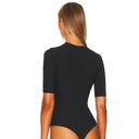 Spanx  Suit Yourself Ribbed Short Sleeve Bodysuit in Very Black Size Small Photo 2