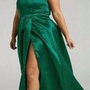 Showpo Emerald Green Strapless Tie Back Maxi Dress Photo 0