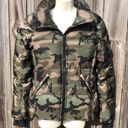 SAM. Medium Camo Jacket Puffer Down Bomber Freestyle Zip Quilted Green Brown Tan Photo 0